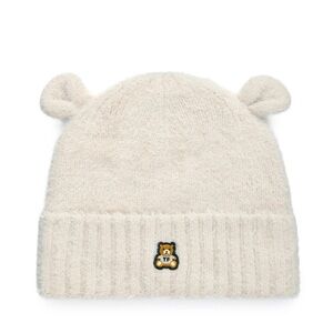Unisex Teddy Fresh Classic Fuzzy Bear Ear Beanie - White